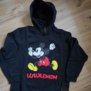 NWT Disney x Lululemon Steady State Pullover Blk Hoodie Mickey Mouse Size XS